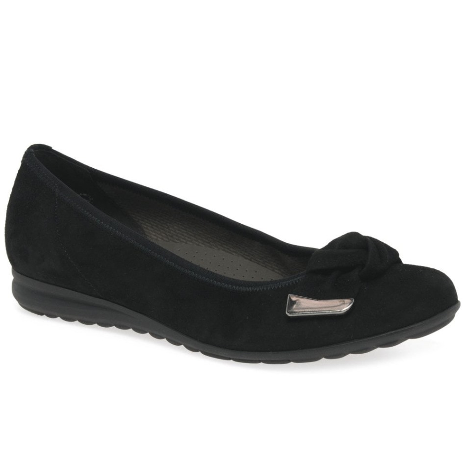 Escarpins Femme Silencieux Gabor | Daim Noir Exclusif